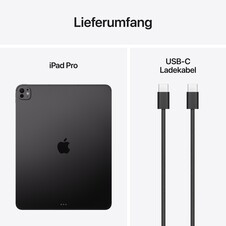 13" iPad Pro Wi-Fi + Cellular 1 TB Standardglas - Space Schwarz (M5)