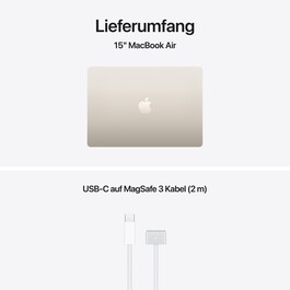 Sie sehen das Produktbild 09 von 15" MacBook Air: Apple M5 Chip mit 10‑Core CPU und 10‑Core GPU, 512 GB SSD - Polarstern 15" MacBook Air: Apple M5 Chip mit 10‑Core CPU und 10‑Core GPU, 512 GB SSD - Polarstern