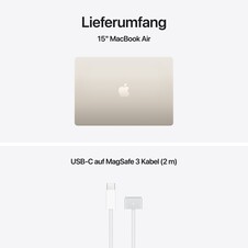 Sie sehen das Produktbild 09 von 15" MacBook Air: Apple M5 Chip mit 10‑Core CPU und 10‑Core GPU, 512 GB SSD - Polarstern 15" MacBook Air: Apple M5 Chip mit 10‑Core CPU und 10‑Core GPU, 512 GB SSD - Polarstern