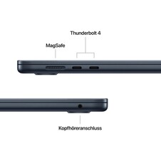 15" MacBook Air: Apple M5 Chip mit 10‑Core CPU und 10‑Core GPU, 1 TB SSD - Mitternacht