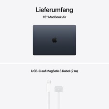 Sie sehen das Produktbild 09 von 15" MacBook Air: Apple M5 Chip mit 10‑Core CPU und 10‑Core GPU, 512 GB SSD - Mitternacht 15" MacBook Air: Apple M5 Chip mit 10‑Core CPU und 10‑Core GPU, 512 GB SSD - Mitternacht
