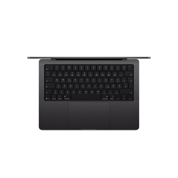 Sie sehen das Produktbild 02 von 14" MacBook Pro: Apple M5 Pro Chip mit 15‑Core CPU und 16‑Core GPU, 2 TB SSD - Space Schwarz 14" MacBook Pro: Apple M5 Pro Chip mit 15‑Core CPU und 16‑Core GPU, 2 TB SSD - Space Schwarz