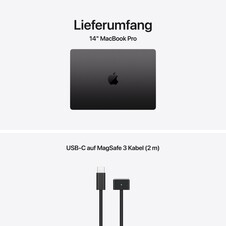 14" MacBook Pro: Apple M5 Pro Chip mit 15‑Core CPU und 16‑Core GPU, 1 TB SSD - Space Schwarz