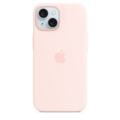 iPhone 15 Silikon Case mit MagSafe – Hellrosa