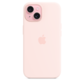 iPhone 15 Silikon Case mit MagSafe – Hellrosa