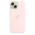 iPhone 15 Silikon Case mit MagSafe – Hellrosa