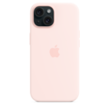 iPhone 15 Silikon Case mit MagSafe – Hellrosa