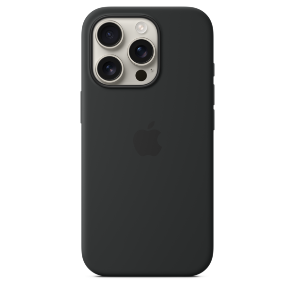 Sie sehen das Produktbild 02 von iPhone 16 Pro Silikon Case mit MagSafe – Schwarz iPhone 16 Pro Silikon Case mit MagSafe – Schwarz