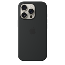 Sie sehen das Produktbild 02 von iPhone 16 Pro Silikon Case mit MagSafe – Schwarz iPhone 16 Pro Silikon Case mit MagSafe – Schwarz