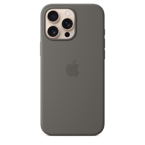 Sie sehen das Produktbild 01 von iPhone 16 Pro Max Silikon Case mit MagSafe – Steingrau iPhone 16 Pro Max Silikon Case mit MagSafe – Steingrau