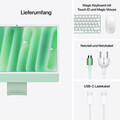 24" iMac mit Retina 4,5K Display: Apple M4 Chip mit 10‑Core CPU und 10‑Core GPU, 512 GB SSD - Grün