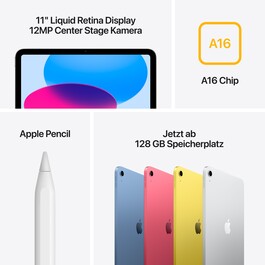 iPad Wi-Fi + Cellular 128 GB - Blau (A16)