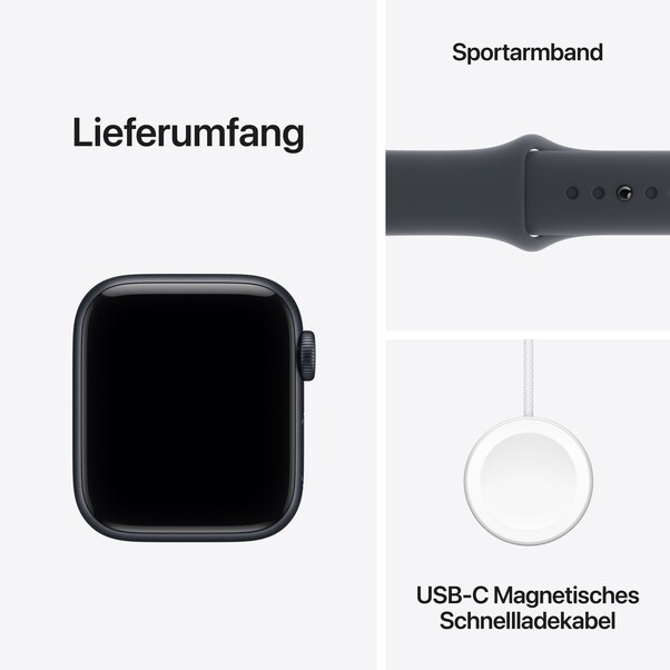 Sie sehen das Produktbild 08 von Apple Watch SE 3 GPS + Cellular, 40 mm Aluminiumgehäuse Mitternacht, Sportarmband Mitternacht – M/L Apple Watch SE 3 GPS + Cellular, 40 mm Aluminiumgehäuse Mitternacht, Sportarmband Mitternacht – M/L