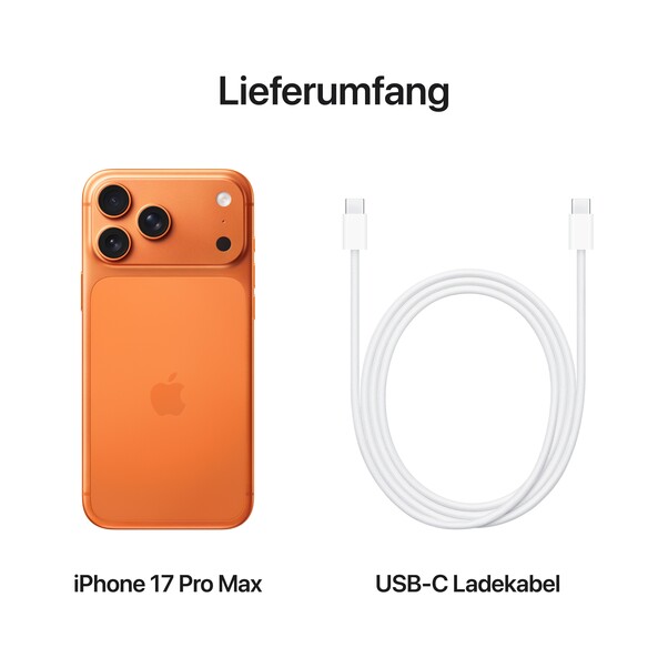 Sie sehen das Produktbild 08 von iPhone 17 Pro Max 512 GB Cosmic Orange iPhone 17 Pro Max 512 GB Cosmic Orange