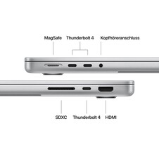 Sie sehen das Produktbild 07 von 14" MacBook Pro: Apple M5 Chip mit 10‑Core CPU und 10‑Core GPU, 1 TB SSD - Silber 14" MacBook Pro: Apple M5 Chip mit 10‑Core CPU und 10‑Core GPU, 1 TB SSD - Silber