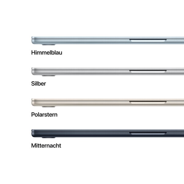 15" MacBook Air: Apple M5 Chip mit 10‑Core CPU und 10‑Core GPU, 512 GB SSD - Silber