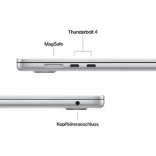 15" MacBook Air: Apple M5 Chip mit 10‑Core CPU und 10‑Core GPU, 1 TB SSD - Silber