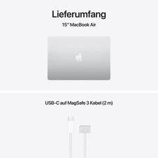 15" MacBook Air: Apple M5 Chip mit 10‑Core CPU und 10‑Core GPU, 1 TB SSD - Silber