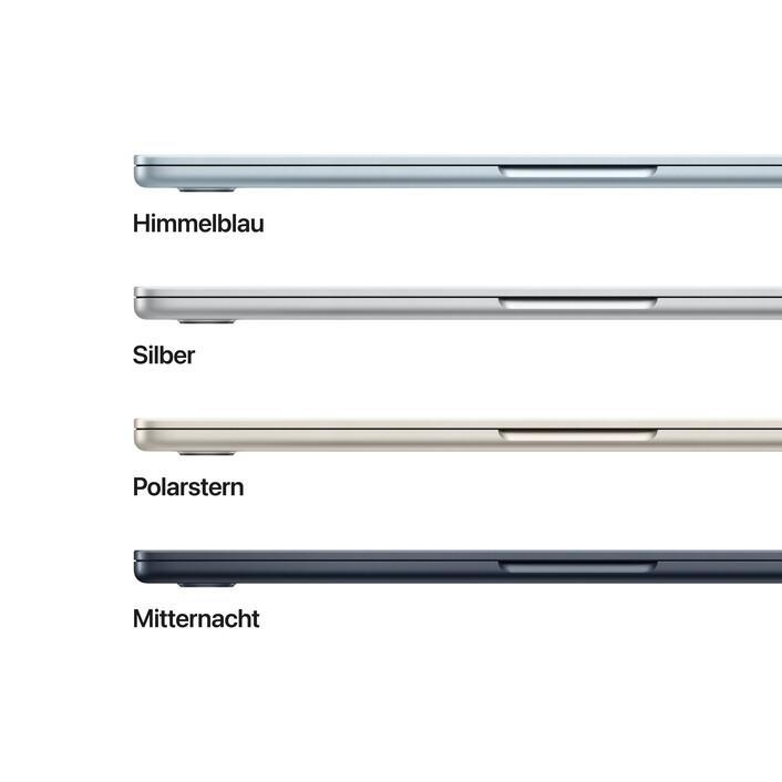 13" MacBook Air: Apple M5 Chip mit 10‑Core CPU und 10‑Core GPU, 1 TB SSD - Himmelblau