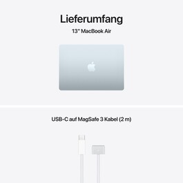 13" MacBook Air: Apple M5 Chip mit 10‑Core CPU und 10‑Core GPU, 1 TB SSD - Himmelblau