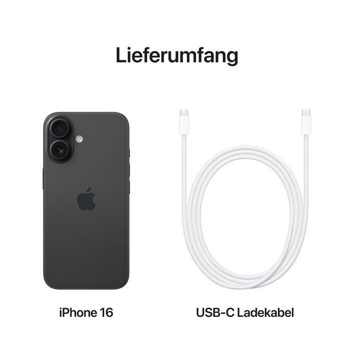 iPhone 16 128 GB Schwarz 