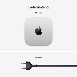 Sie sehen das Produktbild 08 von Mac mini: Apple M4 Chip mit 10‑Core CPU und 10‑Core GPU, 512 GB SSD - Silber Mac mini: Apple M4 Chip mit 10‑Core CPU und 10‑Core GPU, 512 GB SSD - Silber