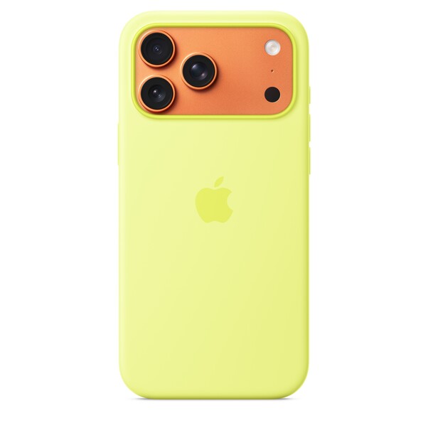 Sie sehen das Produktbild 01 von iPhone 17 Pro Max Silikon Case mit MagSafe - Neongelb iPhone 17 Pro Max Silikon Case mit MagSafe - Neongelb
