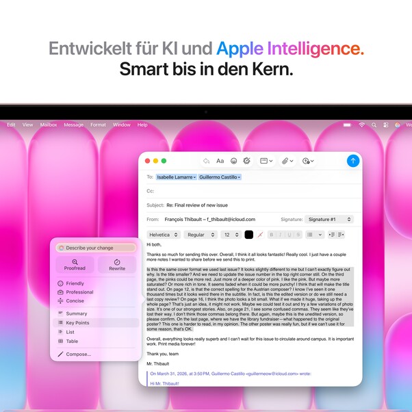 13" MacBook Neo: Apple A18 Pro Chip mit 6‑core CPU und 5‑core GPU, Magic Keyboard mit Touch ID, 512 GB SSD - Rosa