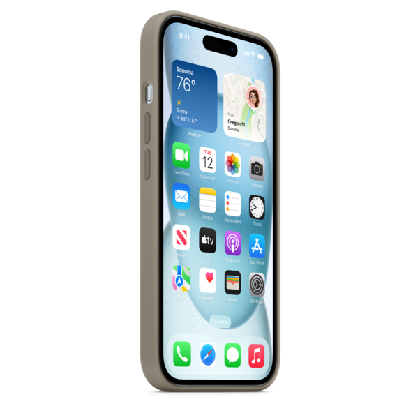 Sie sehen das Produktbild 07 von iPhone 15 Silikon Case mit MagSafe – Tonbraun iPhone 15 Silikon Case mit MagSafe – Tonbraun