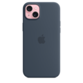 iPhone 15 Plus Silikon Case mit MagSafe – Sturmblau