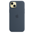 iPhone 15 Plus Silikon Case mit MagSafe – Sturmblau