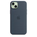 iPhone 15 Plus Silikon Case mit MagSafe – Sturmblau