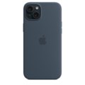 iPhone 15 Plus Silikon Case mit MagSafe – Sturmblau