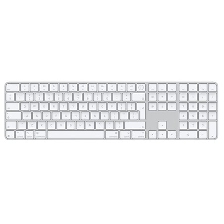 Magic Keyboard mit Touch ID und Ziffern­block für Mac Modelle mit Apple Chip Chip – Englisch (International) – Weiße Tasten