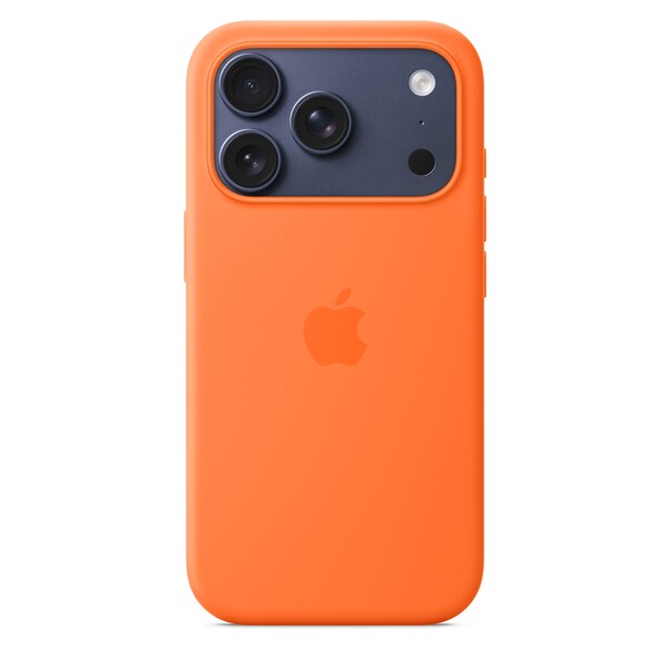 Sie sehen das Produktbild 03 von iPhone 17 Pro Silikon Case mit MagSafe - Orange iPhone 17 Pro Silikon Case mit MagSafe - Orange