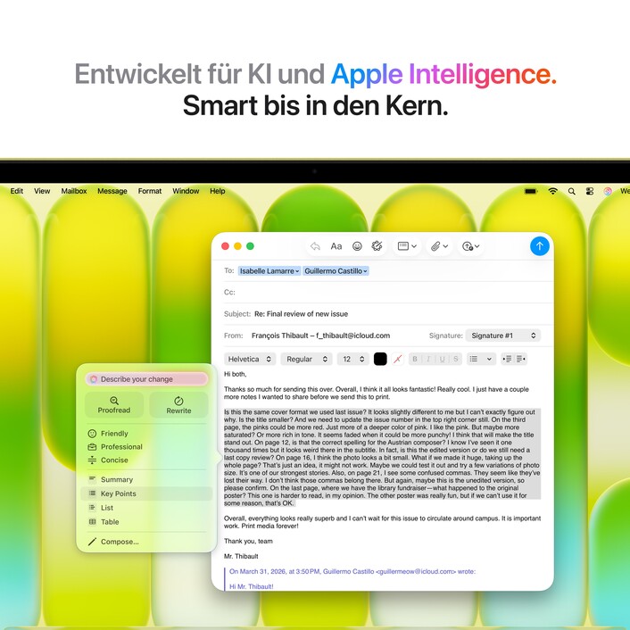 13" MacBook Neo: Apple A18 Pro Chip mit 6‑core CPU und 5‑core GPU, Magic Keyboard mit Touch ID, 512 GB SSD - Zitrus