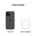Sie sehen das Produktbild 09 von iPhone 15 128 GB Schwarz iPhone 15 128 GB Schwarz