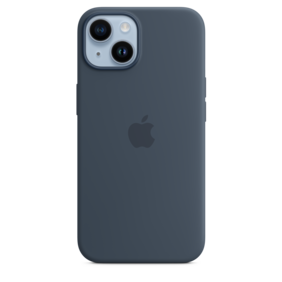 iPhone 14 Silikon Case mit MagSafe - Sturmblau