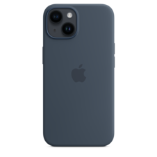iPhone 14 Silikon Case mit MagSafe - Sturmblau