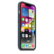 iPhone 14 Silikon Case mit MagSafe - Sturmblau