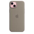 iPhone 15 Plus Silikon Case mit MagSafe – Tonbraun
