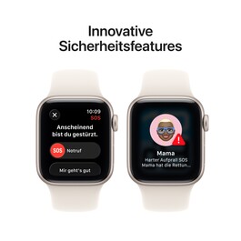 Sie sehen das Produktbild 07 von Apple Watch SE 3 GPS, 40 mm Aluminiumgehäuse Polarstern, Sportarmband Polarstern – M/L Apple Watch SE 3 GPS, 40 mm Aluminiumgehäuse Polarstern, Sportarmband Polarstern – M/L