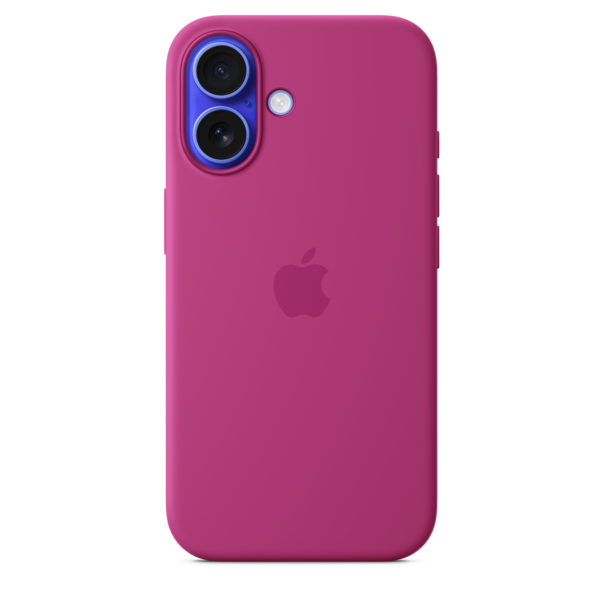 Sie sehen das Produktbild 01 von iPhone 16 Silikon Case mit MagSafe – Fuchsia iPhone 16 Silikon Case mit MagSafe – Fuchsia