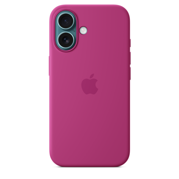 Sie sehen das Produktbild 02 von iPhone 16 Silikon Case mit MagSafe – Fuchsia iPhone 16 Silikon Case mit MagSafe – Fuchsia