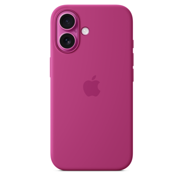 Sie sehen das Produktbild 03 von iPhone 16 Silikon Case mit MagSafe – Fuchsia iPhone 16 Silikon Case mit MagSafe – Fuchsia