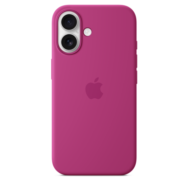 Sie sehen das Produktbild 04 von iPhone 16 Silikon Case mit MagSafe – Fuchsia iPhone 16 Silikon Case mit MagSafe – Fuchsia