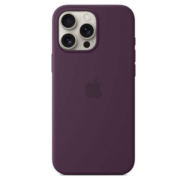 Sie sehen das Produktbild 02 von iPhone 16 Pro Max Silikon Case mit MagSafe – Pflaume iPhone 16 Pro Max Silikon Case mit MagSafe – Pflaume