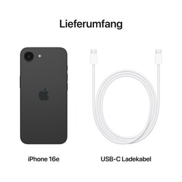 Sie sehen das Produktbild 09 von iPhone 16e 128 GB Schwarz iPhone 16e 128 GB Schwarz