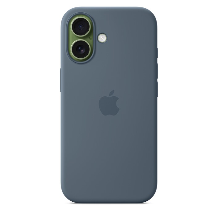 Sie sehen das Produktbild 02 von iPhone 17 Silikon Case mit MagSafe - Maritimblau iPhone 17 Silikon Case mit MagSafe - Maritimblau