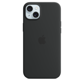 iPhone 15 Plus Silikon Case mit MagSafe – Schwarz